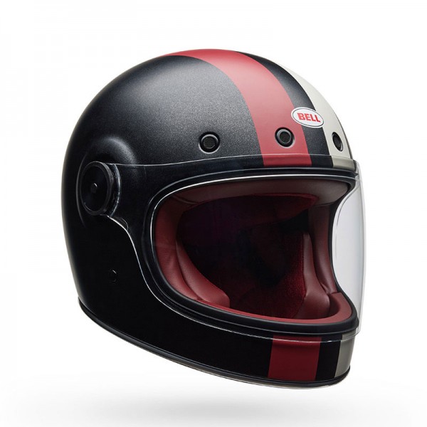 BELL BULLITT GT COMMAND MATT BLACK WHITE HELMET