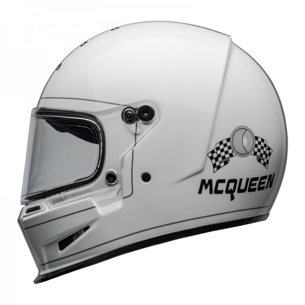 BELL ELIMINATOR ECE6 STEVE MCQUEEN WHITE HELMET