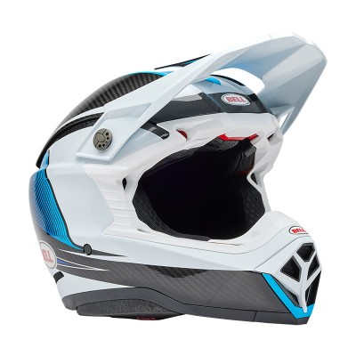 BELL MOTO-10 SPHERICAL EVADE WHITE BLUE HELMET