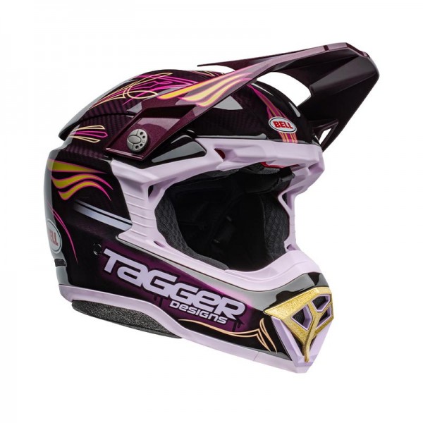 BELL MOTO-10 SPHERICAL FASTHOUSE TAGGER PURPLE HAZE HELMET