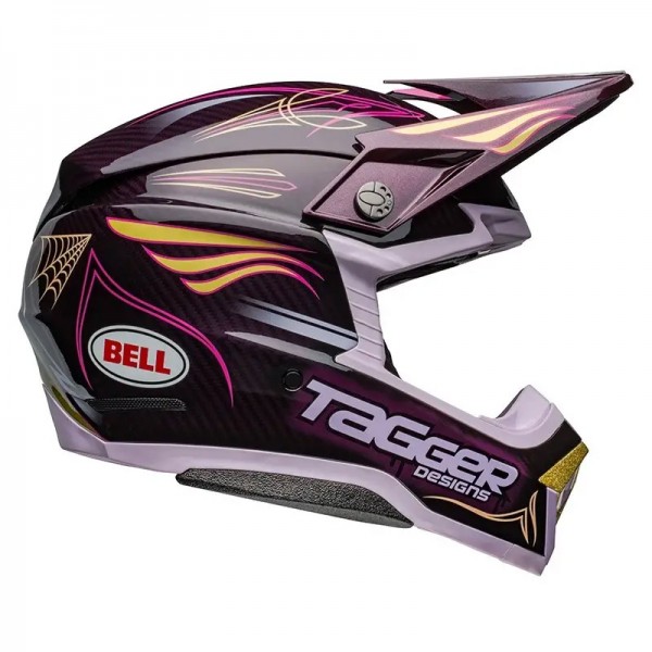 BELL MOTO-10 SPHERICAL FASTHOUSE TAGGER PURPLE HAZE HELMET