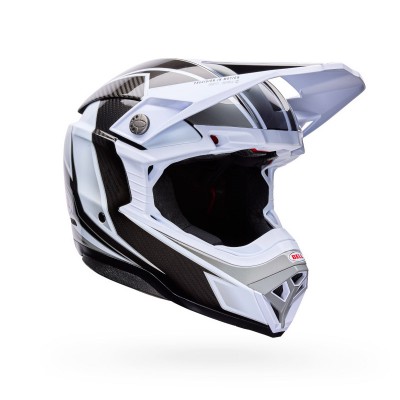 BELL MOTO-10 SPHERICAL GRID WHITE BLACK HELMET