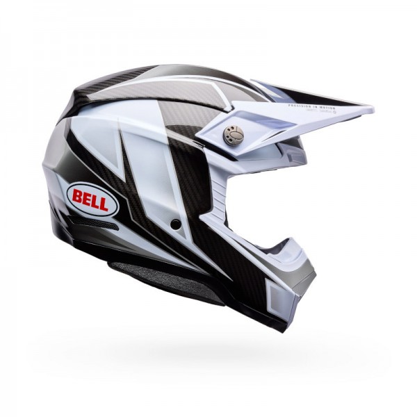 BELL MOTO-10 SPHERICAL GRID WHITE BLACK HELMET