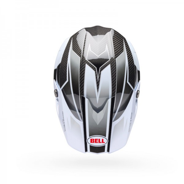 BELL MOTO-10 SPHERICAL GRID WHITE BLACK HELMET