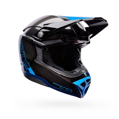BELL MOTO-10 SPHERICAL STRIKE BLUE HELMET