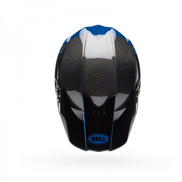 BELL MOTO-10 SPHERICAL STRIKE BLUE HELMET