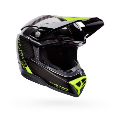 BELL MOTO-10 SPHERICAL STRIKE YELLOW HELMET