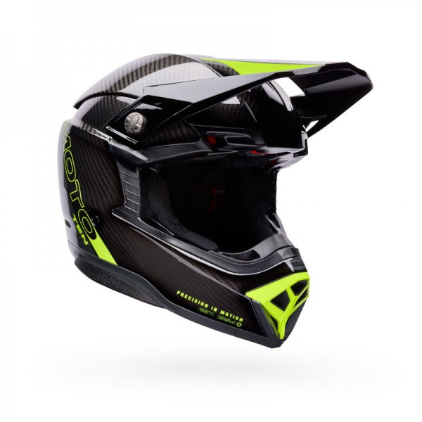 BELL MOTO-10 SPHERICAL STRIKE YELLOW HELMET