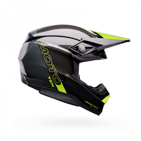 BELL MOTO-10 SPHERICAL STRIKE YELLOW HELMET