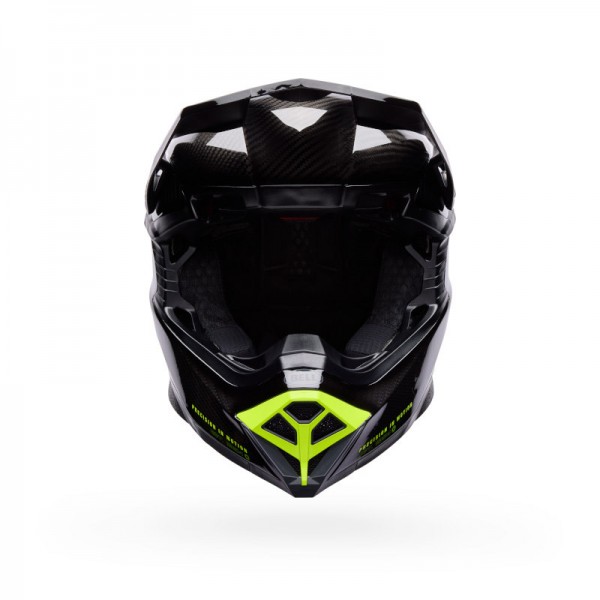BELL MOTO-10 SPHERICAL STRIKE YELLOW HELMET