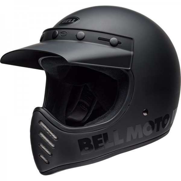 BELL MOTO-3 CLASSIC BLACKOUT ECE6 BLACK MATT HELMET
