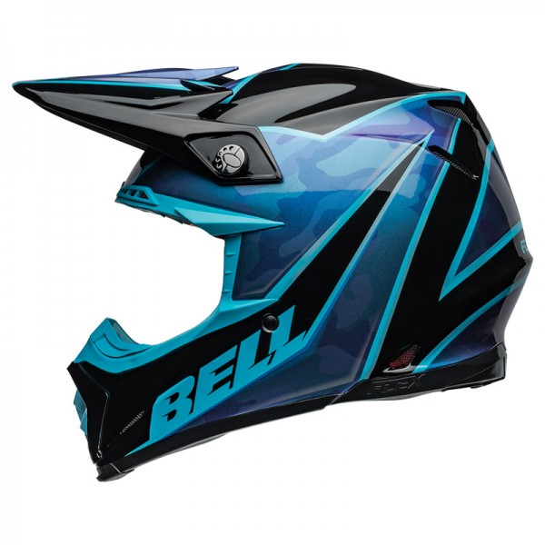 BELL MOTO-9S FLEX SPRITE BLACK BLUE HELMET
