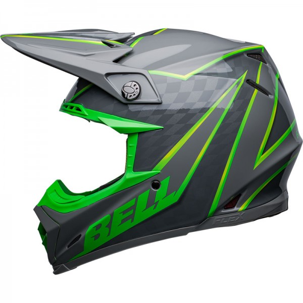 BELL MOTO-9S FLEX SPRITE GREY GREEN HELMET