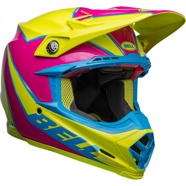 BELL MOTO-9S FLEX SPRITE YELLOW MAGENTA HELMET