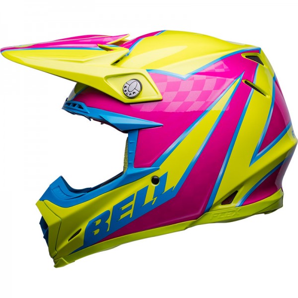 BELL MOTO-9S FLEX SPRITE YELLOW MAGENTA HELMET