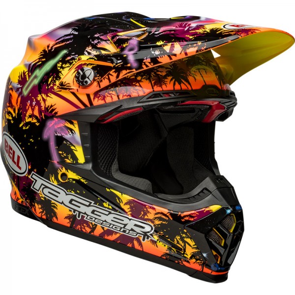BELL MOTO-9S FLEX TAGGER TROPICAL FEVER YELLOW HELMET