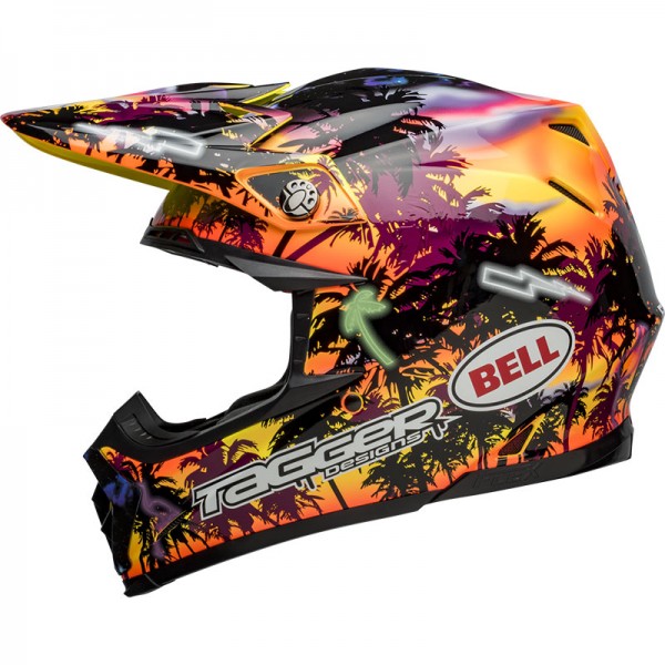 BELL MOTO-9S FLEX TAGGER TROPICAL FEVER YELLOW HELMET