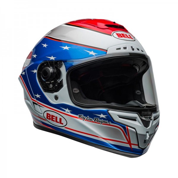 BELL RACE STAR FLEX DLX BEAUBIER 24 WHITE BLUE HELMET