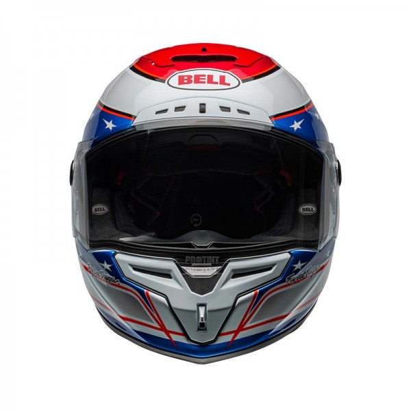 BELL RACE STAR FLEX DLX BEAUBIER 24 WHITE BLUE HELMET