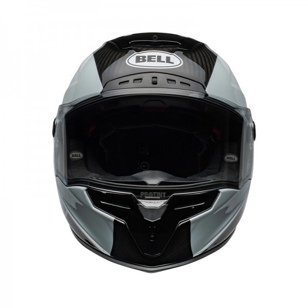 BELL RACE STAR FLEX DLX OFFSET BLACK WHITE GLOSS HELMET