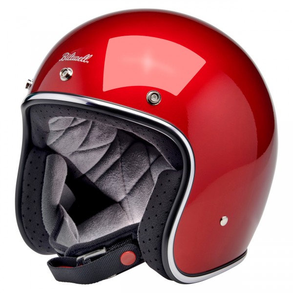 BILTWELL BONANZA METALLIC CHERRY RED HELMET