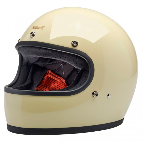 BILTWELL GRINGO GLOSS VINTAGE WHITE HELMET
