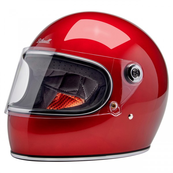 BILTWELL GRINGO S METALLIC CHERRY RED HELMET