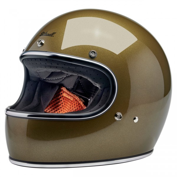 BILTWELL GRINGO UGLY GOLD METALLIC HELMET