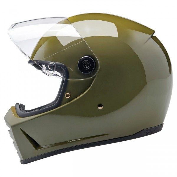 BILTWELL LANE SPLITTER GLOSS OLIVE GREEN HELMET