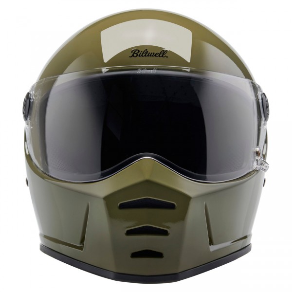 BILTWELL LANE SPLITTER GLOSS OLIVE GREEN HELMET