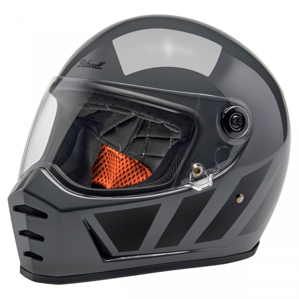 BILTWELL LANE SPLITTER GLOSS STORM GREY INERTIA HELMET