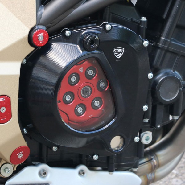 CNC CLUTCH COVER 4 CYLINDER BLACK FOR MV AGUSTA BRUTALE 920 2011-2012 PART # CA302B