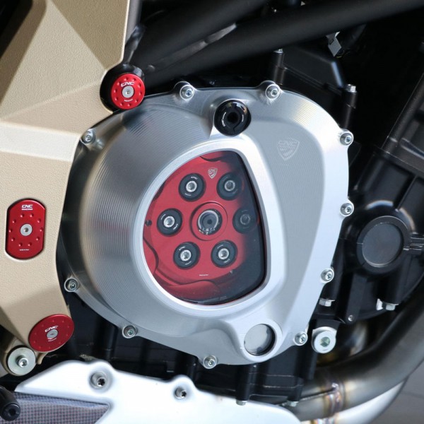 CNC CLUTCH COVER 4 CYLINDER SILVER FOR MV AGUSTA BRUTALE 920 2011-2012 PART # CA302S