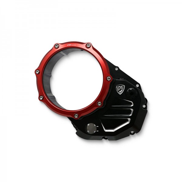CNC RACING COVER CLUTCH BLACK RED FOR DUCATI MULTISTRADA 1200 2015-2017 PART # CA502BR