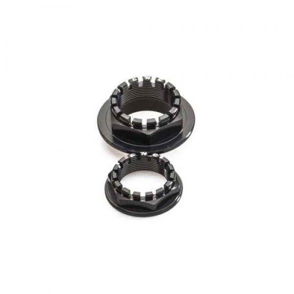 CNC RACING REAR WHEEL AXLE NUT SETS DUCATI BLACK PART # DA382B