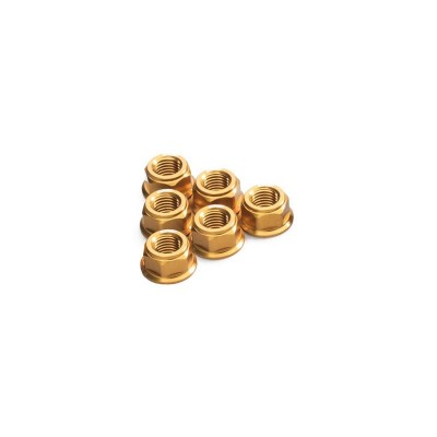 CNC NUTS SETS REAR SPROCKET FLANGE M10X1.0 GOLD FOR DUCATI MULTISTRADA 1200 ENDURO 2016-2019 PART # DA384G