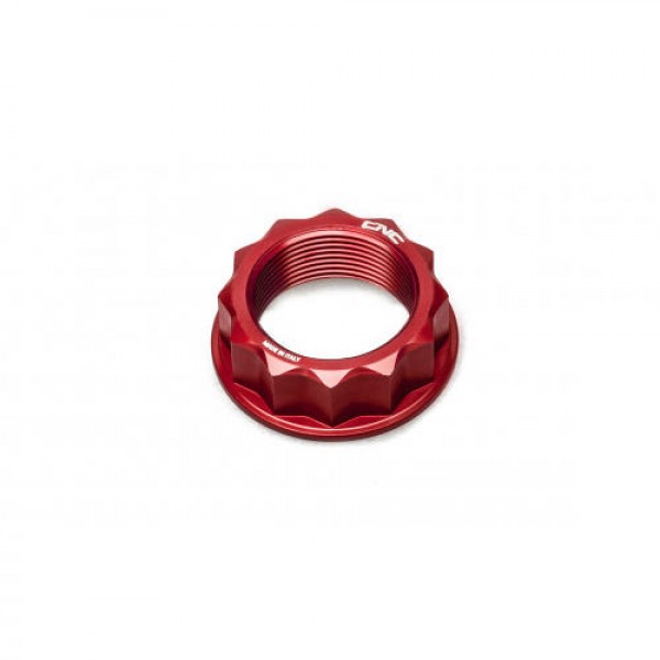 CNC RACING REAR WHEEL NUT RED FOR DUCATI 899 PANIGALE 2013-2014 PART # DA401R