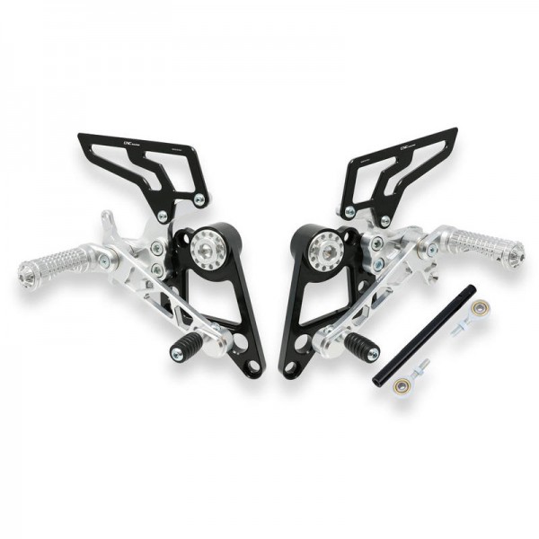 CNC RACING REAR SETS BLACK FOR DUCATI MONSTER 1100 EVO 2011-2012 PART # PE100S
