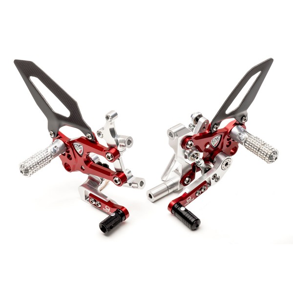 CNC RACING ADJUSTABLE REAR SETS PRAMAC RACING LIMITED EDITION FOR DUCATI 1199 PANIGALE 2012-2013 PART # PE400PR
