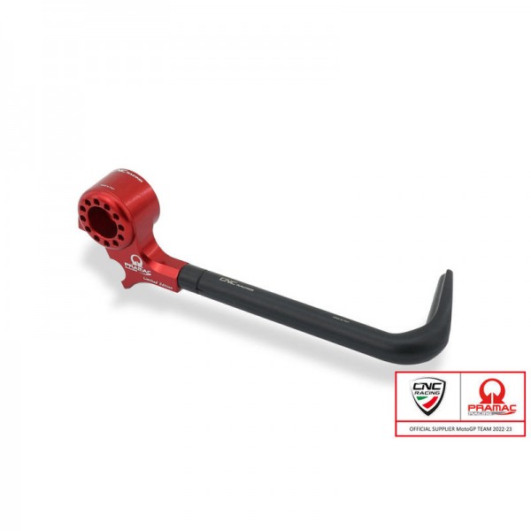 CNC RACING BRAKE LEVER GUARD STREET PRAMAC RED PART # PLM01RPR