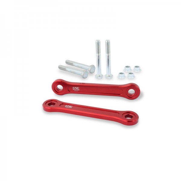 CNC RACING TR100 REAR SUSPENSION TIE ROD KIT RED FOR DUCATI PANIGALE V4-V4S 2018-2019 PART # TR100R