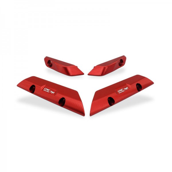 CNC RACING WINGLETS BLANKING CAPS RED FOR DUCATI STREETFIGHTER V4 1100 2020 PART # WP100R