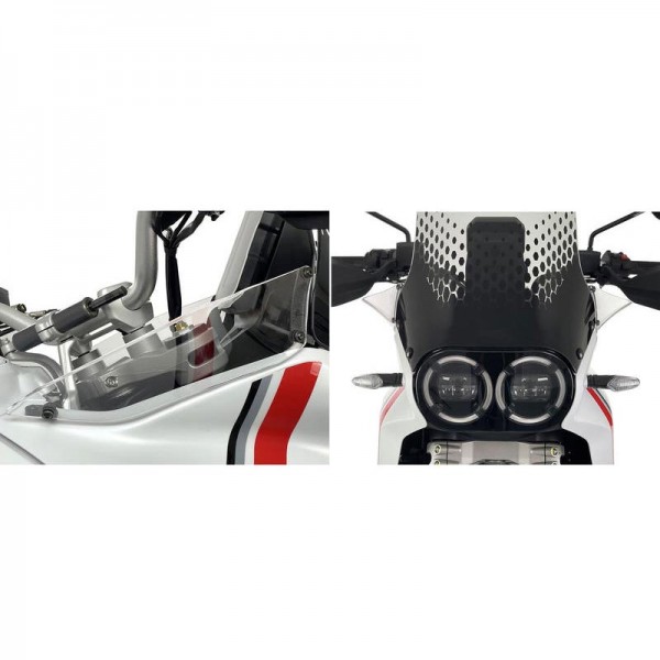 CNC RACING SIDE DEFLECTORS CLEAR FOR DUCATI DESERTX 2022-2024 PART # WS364CL