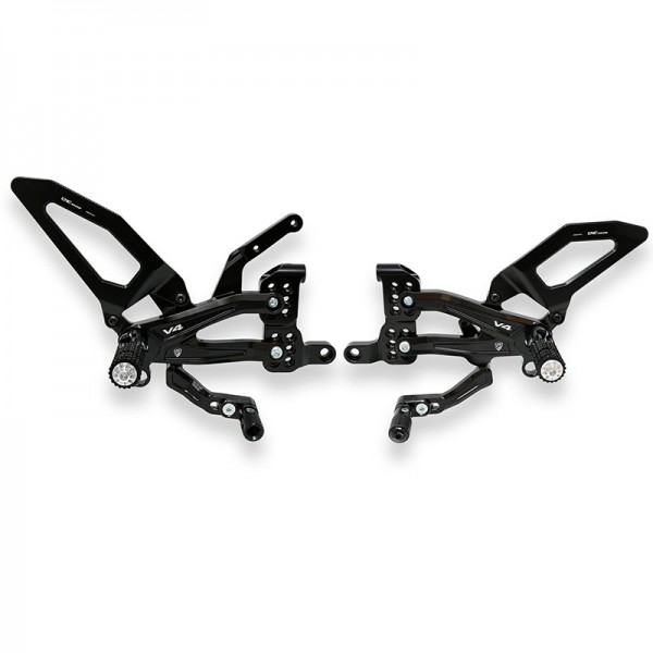 CNC RACING REARSETS BLACK FOR DUCATI STREETFIGHTER V4 1100 2020 PART # CNC-PE409B CNC RACING REARSETS BLACK FOR DUCATI STREETFIGHTER V4 1100 2020 PART # CNC-PE409B