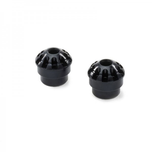 CNC RACING FOOTPEGS END CAP BLACK PART # PCP01B