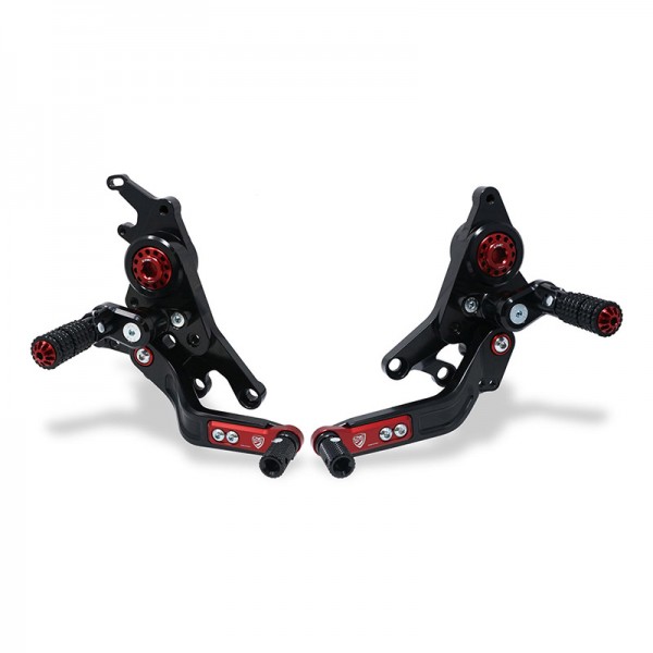 CNC RACING REARSETS BLACK FOR DUCATI HYPERMOTARD 950 2019-2020 PART # PE432BR