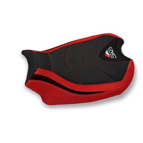 CNC RACING SEAT COVER BLACK RED FOR DUCATI PANIGALE V4-V4S 2018-2019 PART # SLD01BR