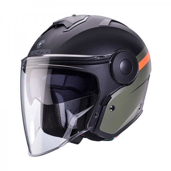CABERG SOHO ZEPHYR BLACK GREEN ORANGE HELMET