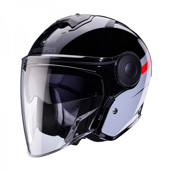CABERG SOHO ZEPHYR BLACK GREY RED HELMET