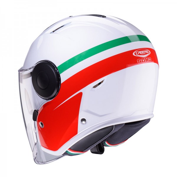 CABERG SOHO ZEPHYR WHITE RED GREEN HELMET